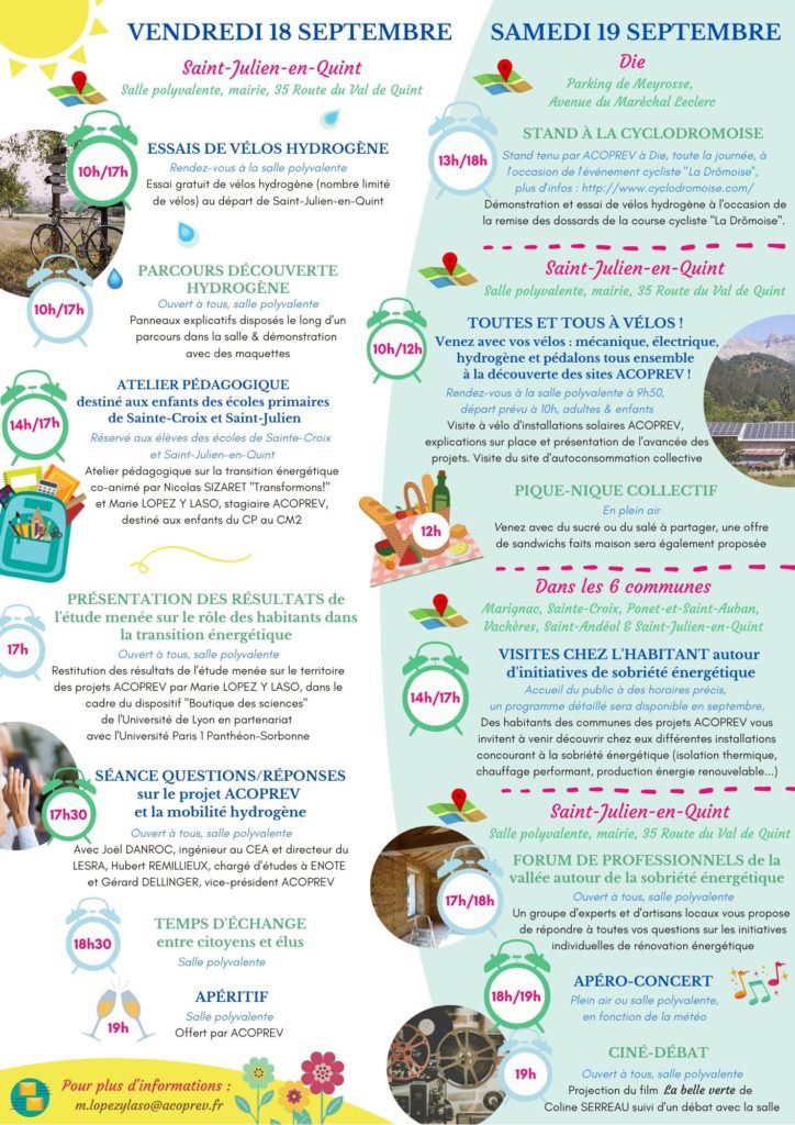 Programme journées hydrogène et de la transition énergétique